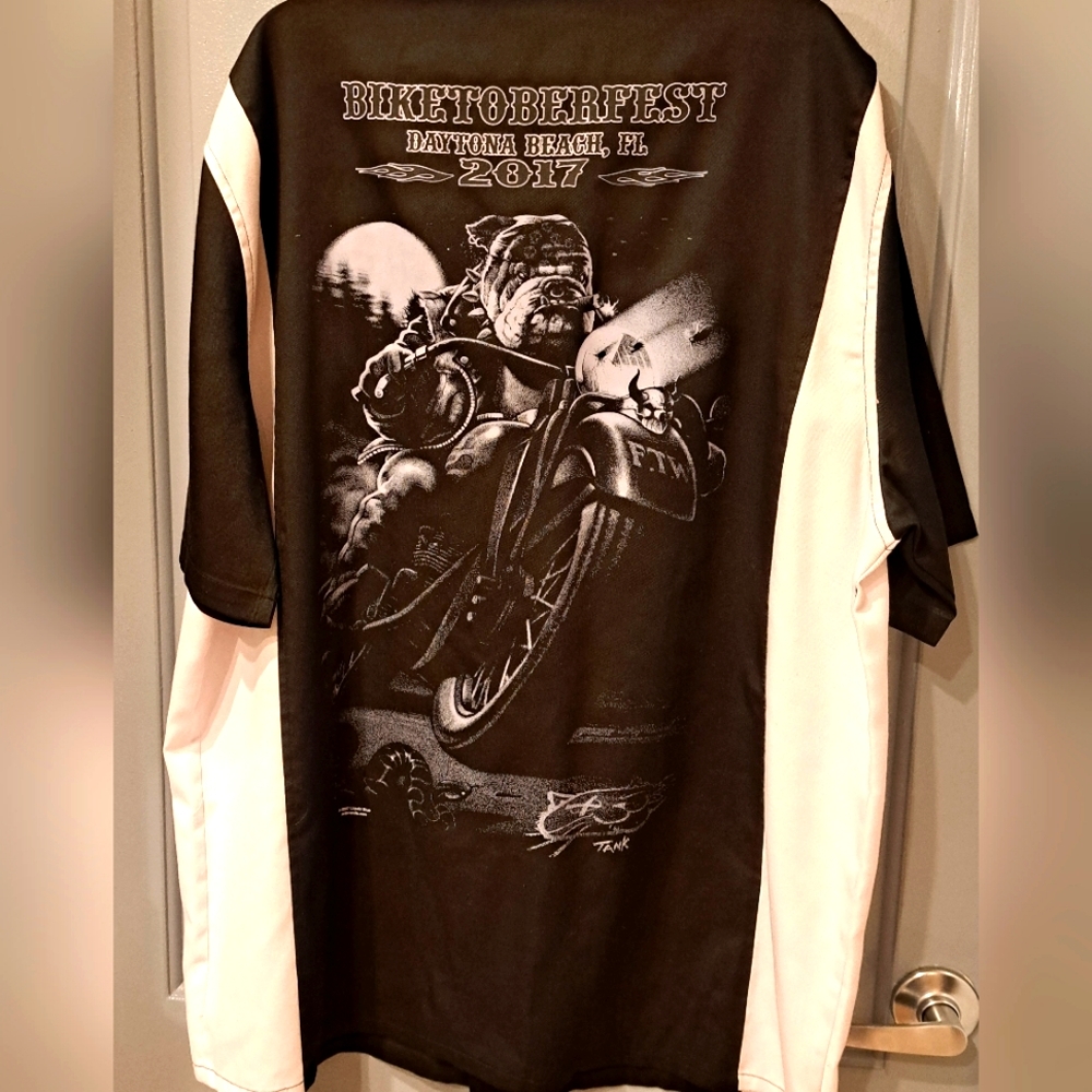 Daytona 2017 Biketoberfest Bikers Pride mens XXL short sleeve button down shirt